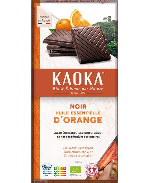 Tablette Dégustation Noir Orange 100g