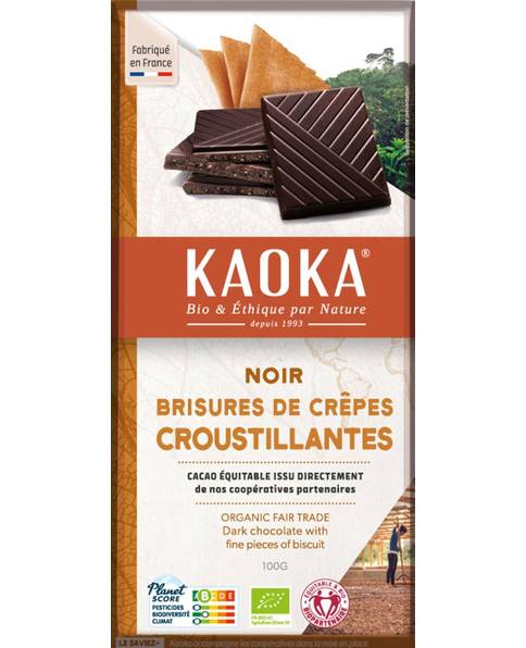 Tablette Dégustation Noir Crêpe Croustillante 100g