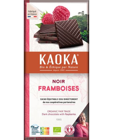 Tablette Dégustation Noir Framboises 100g