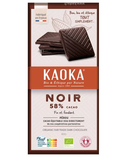 Tablette Extra Fine Noir 58% 80g