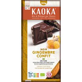 Tablette Gourmande Noir Gingembre Confit 180g