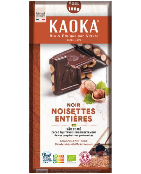 Tablette Gourmande Noisettes Entières 180g