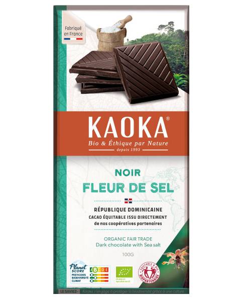 Tablette Dégustation Noir Fleur de Sel 100g