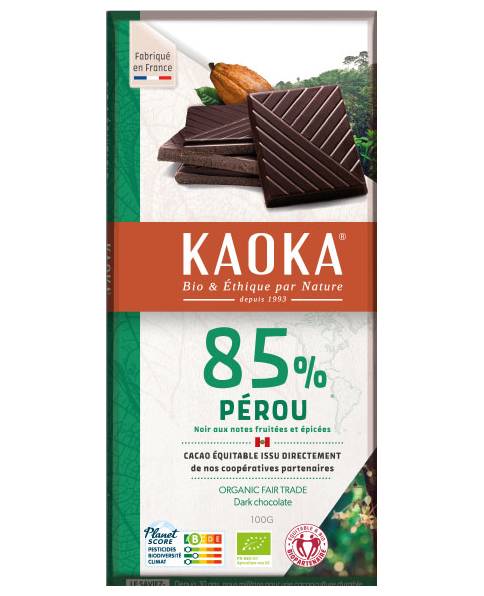 Tablette Dégustation Noir 85% Pérou 100g