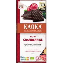 Tablette Dégustation Noir Cranberries 100g