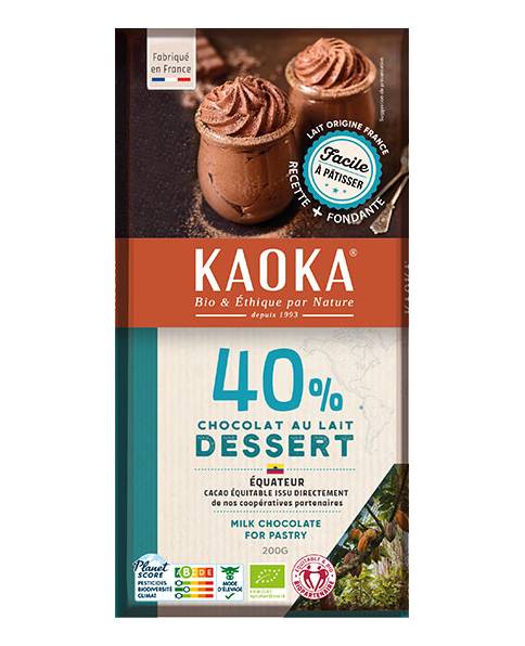 Tablette Dessert Lait 40% Équateur 200g