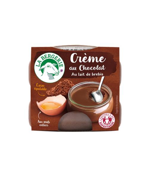 Crème au chocolat au lait de Brebis