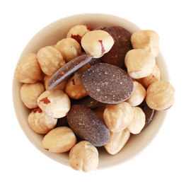 Mélange noisettes et chocolat