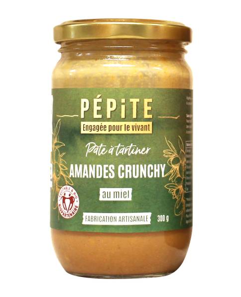 Pâte à tartiner amandes crunchy miel