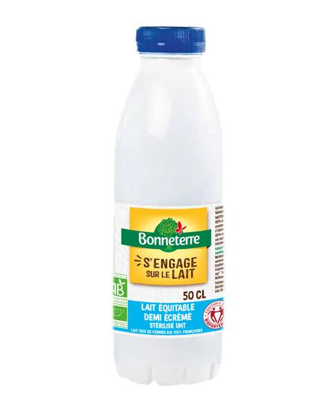 Lait équitable demi écrémé stérilisé uht 50cl