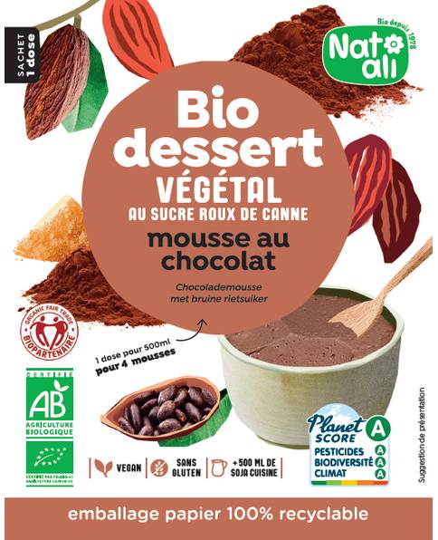 MOUSSE AU CHOCOLAT VÉGÉTALE