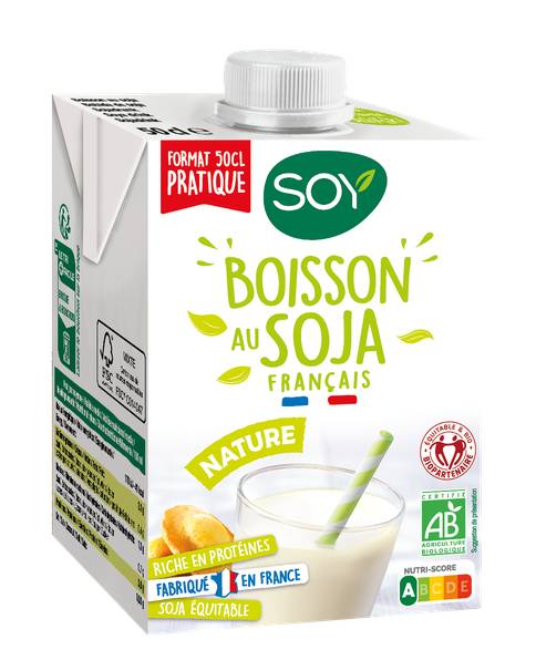 Boisson au soja français Nature 50 cl