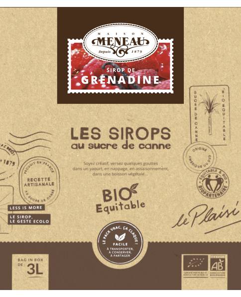 Sirop au sucre de canne BIO Equitable grenadine