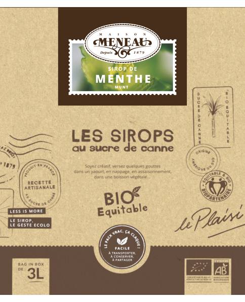 Sirop au sucre de canne BIO Equitable menthe