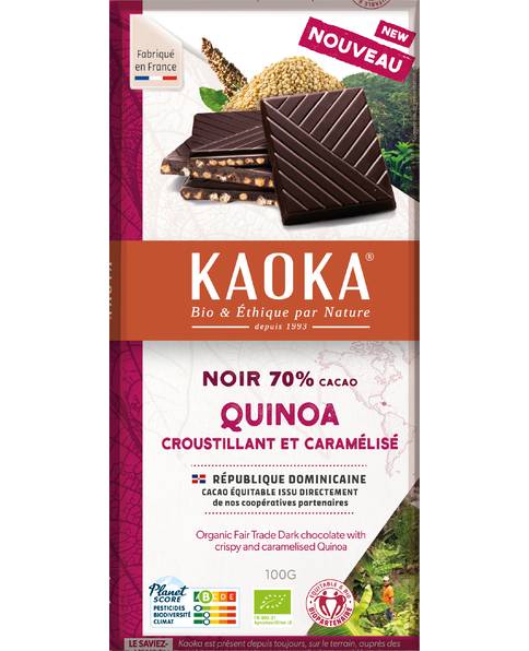 Tablette Dégustation Noir Quinoa 100g