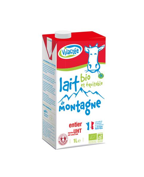 Lait bio de Montagne - UHT Vilactée Entier 1L